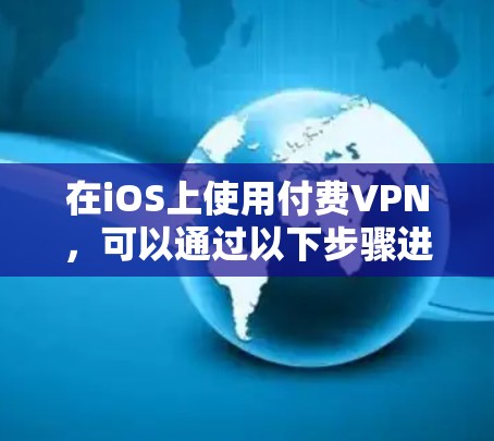 在iOS上使用付费VPN，可以通过以下步骤进行