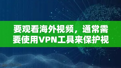要观看海外视频，通常需要使用VPN工具来保护视频内容的安全性。然而，如果你不想购买 VPN 工具，也可以考虑使用一些免费的视频网站或平台，直接访问国外的视频内容。以下是一些适合你的情况