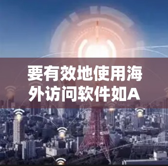 要有效地使用海外访问软件如Amadeus，需要从以下几个方面进行规划和准备